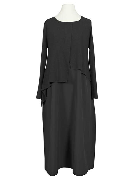 kleid schwarz lagenlook